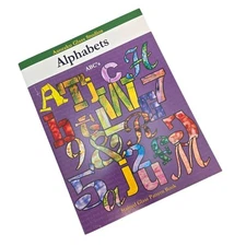 Aanraku ALPHABETS Stained Glass Pattern Book Funky Block Script Horizontal Fonts