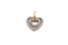 10k Yellow Gold 0.10 CTW Diamond Heart Pendant