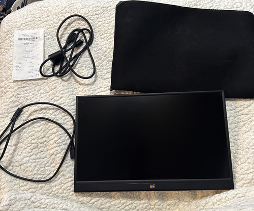 ViewSonic Portable 1080p IPS Monitor VA1655 15.6" with USB C Free Shipping - Picture 1 of 15