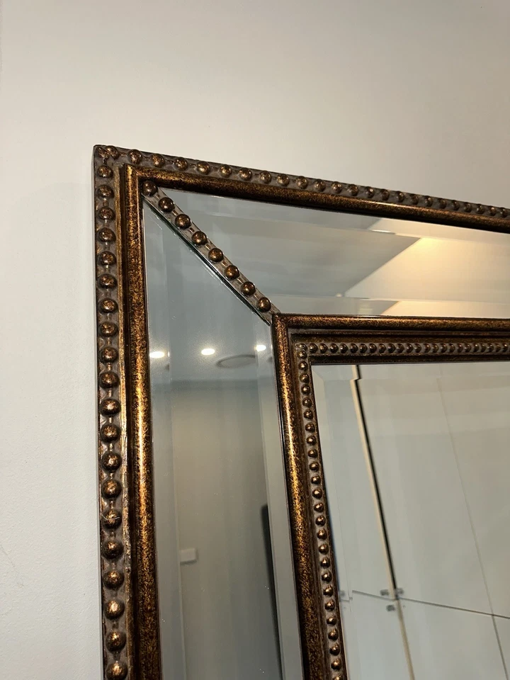 X-Large Full Length Wall Mirror Ornate Gold Aged Frame 2050 X 1160 Cm - image 3 of 4