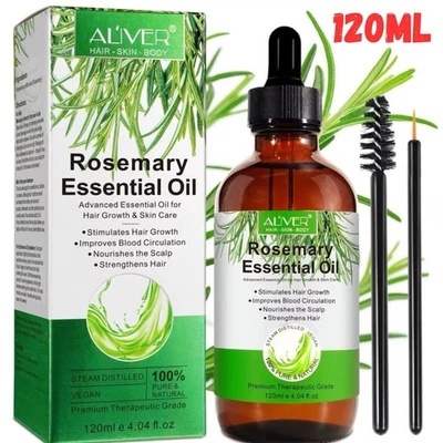 AL'IVER Rosmarin ätherisches Öl Haarausfall Haarwachstum & Hautpflege 100% natürlich rein 120ml