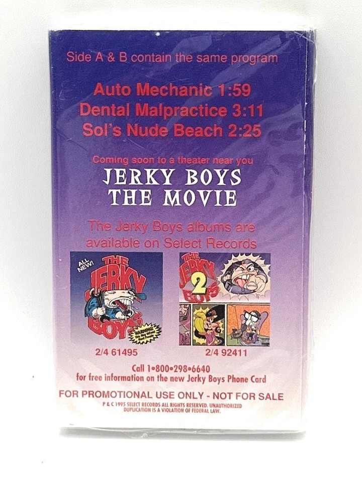 The Jerky Boys Cassette Tape Single PRCS1003 P&C Records 1995 Factory Sealed - Image 2 of 4