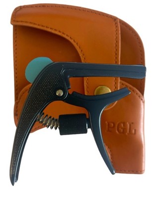 PGL Adjustable Tension Capo for Acoustic and Electric Guitars with Case- Black