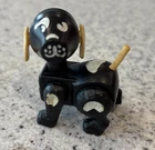 Fisher Price Little People Vintage 915 Farm BLACK & WHITE DOG Hex Screw