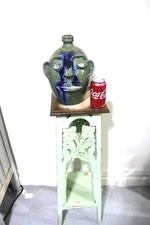 ) randy tobias   face jug, pottery, folkart 10''x7'''