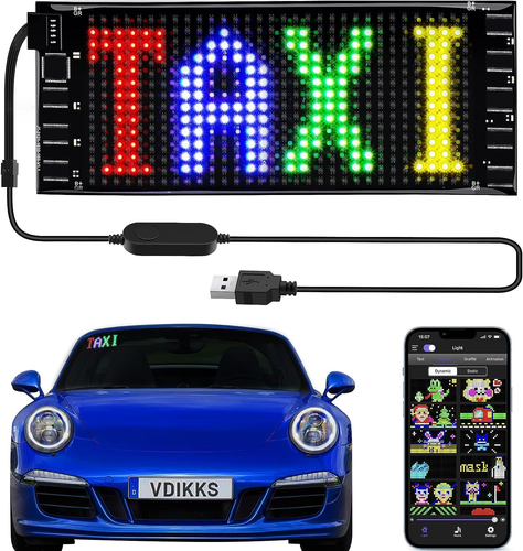 LED Sign Programmable FPCB Flexible Matrix Panel Small Screen Animation Text Mes