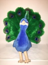 FAO Schwarz Peacock 15" Plush Blue Green Bird Stuffed Animal Toys R Us