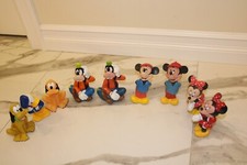 A LOT OF 9 VINTAGE Disney Duck Mickey Mouse Goofy Rubber COLLECTION