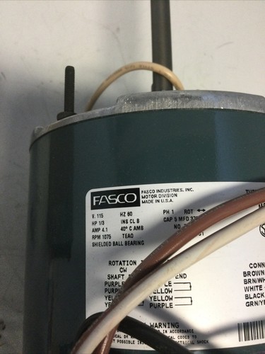 NEW, FASCO, D732, 1/3HP MOTOR, 4.1AMPS, 115V, 1/2 X 5 SHAFT. (29F-1) - Picture 2 of 6