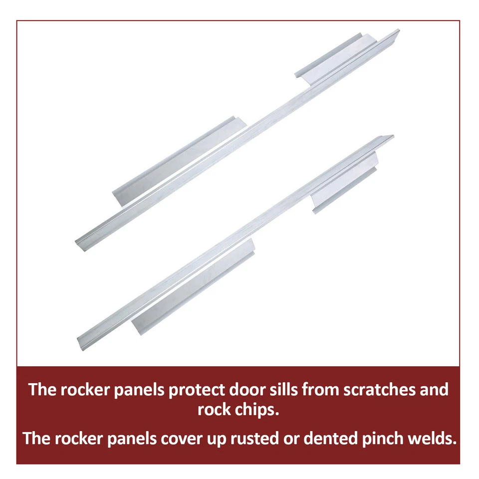 Outer Rocker Panels Crew Cab For 2001 2002 2003 Ford F-150 F150 Truck 4DR - Image 3 of 4