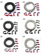 20ft Braided Fuel Hose Line + Swivel Hose End...