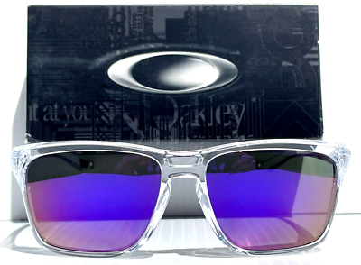 NEW Oakley SYLAS Shiny Clear POLARIZED Galaxy Violet Lens Sunglass