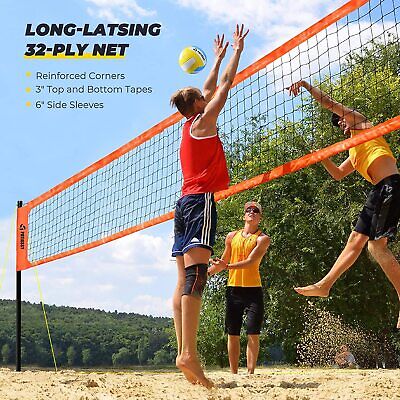 Professional Volleyball Net Set Adjustable Height Portable with