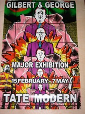 set of five signed Gilbert & George Tate Modern 2007 posters