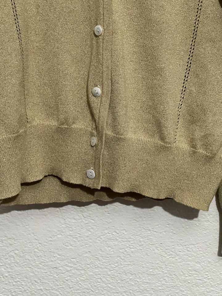 Hillard & Hannon Talla Med Brillo Dorado Doble Conjunto Capucha Suéter Corpcore Clásico Foto 3 de 4