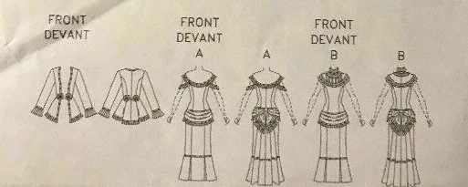 PATRÓN para vestido victoriano Butterick 4212 estilo Titanic talla 6-16 traje eduardiano Foto 3 de 3