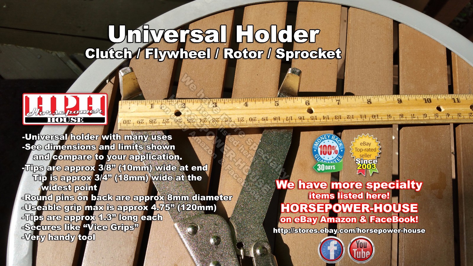 UNIVERSAL CLUTCH HOLDING TOOL COMPARABLE to Yamaha YM91042 AND 90890