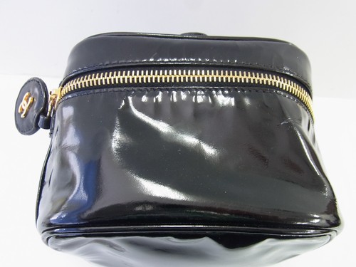 Auténtico bolso de tocador HE3 Chanel marca COCO con sello y tarjeta herrajes dorados de Japón - Imagen 10 de 24