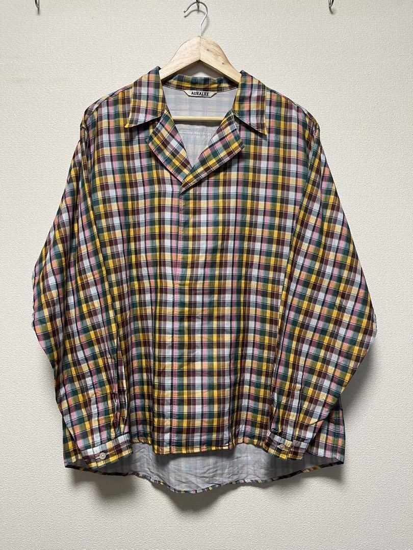 AURALEE Giza Light Weight Double-Cross Pullover Shirt Size 4 AURALEE Giza Light Weight Double-Cross Pullover Shirt Size 4