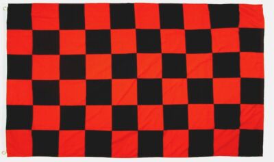 ''RED & BLACK CHECKERED'' flag 3x5 ft polyester banner sign check checker race