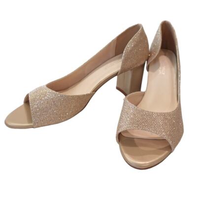 Benjamin Walk Touch Ups pump in sparkle Champaign shoe with a