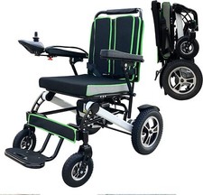 Dual Motor Adult Wheelchair 57lbs Foldable Weight Capacity300lbs 24V 240W Silver