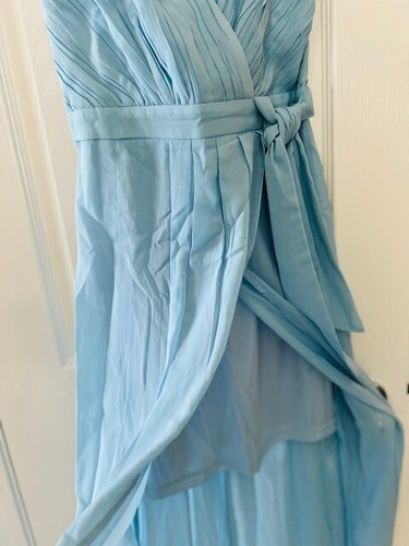 NWT Strappy formal occasion bridesmaid or prom dusty blue dress junior 8 - Picture 2 of 9