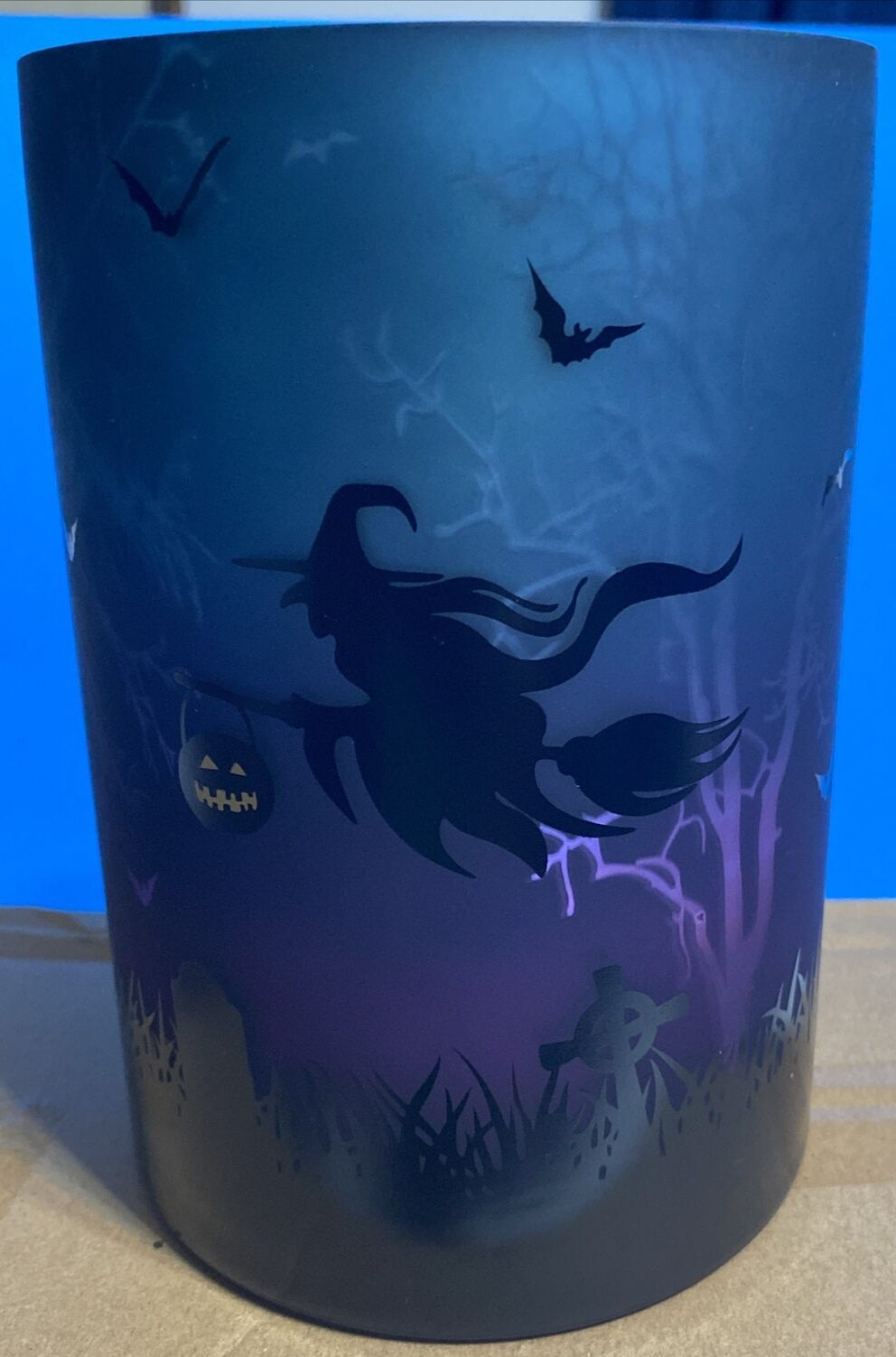Yankee Candle HALLOWEEN SCENE Flying Witches Jar Candle Holder NEW 2023
