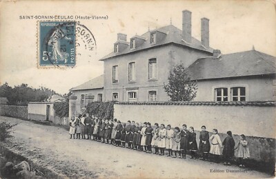 Old postcard 87 SAINT SORNIN LEULAC / GIRLS SCHOOL