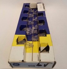Box of 9 General Electric GE 908 GE908 Miniature Wedge Base Lamps Light Bulbs