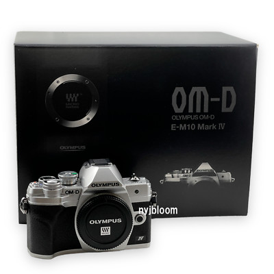 New Olympus OM-D E-M10 Mark IV Mirrorless Digital Camera SILVER Body Only NoLens