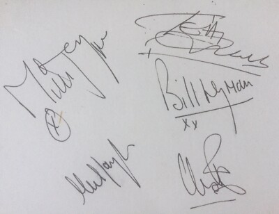 Rolling Stones 5x Signiert Jagger Watts Richards 1970 Autogramm Signed (22)