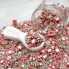 FAKE Mixed Peppermint Christmas Polymer Clay Sprinkles NOT EDIBLE D3-06