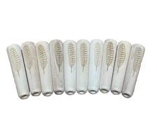 10- Maple Turkey Call Striker Tops w/ lasered Feather  Drilled for 5/16" dowels