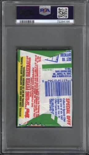1987 Topps Baseball Wax Packs PSA 8 Barry Bonds Will Clark Bo Jackson Rc - Picture 2 of 2