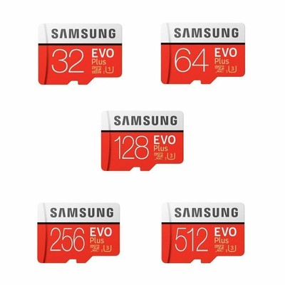 Samsung Evo Plus 32 64 128 256 512 GB Micro SD SDXC Speicherkarte Memory Card