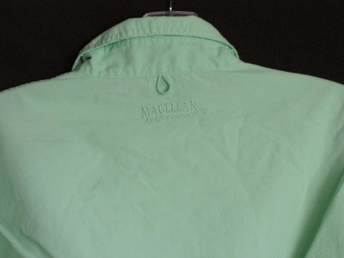 Magellan Sportswear Green Fly Fishing Travel Long Sleeve Shirt Men's L MAR178 - 第 4/8 張圖片