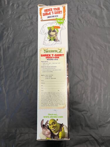 Vintage Shrek's (nicht Esel) Müslischachtel General Mills 2003 Top Zustand nicht flach - Bild 3 von 5