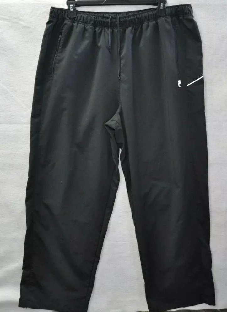 Fila Sport Mens Zip Ankle Dark Gray Knit Fabric Track Athletic Pants