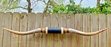 XLg MOUNTED STEER BULL HORNS COW BOY HORN LONGHORNS 5' ft 63" Tip to Tip LONG