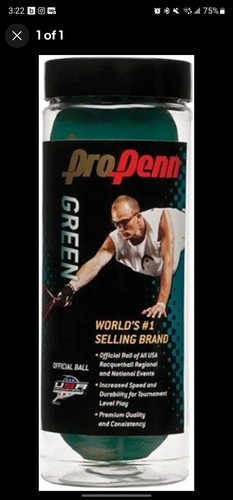 Pro penn Green Racquetball 3 Balls Tube