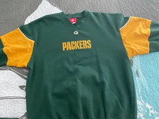 NFL Green Bay Packers v neck mens pullover sweatshirt size XL