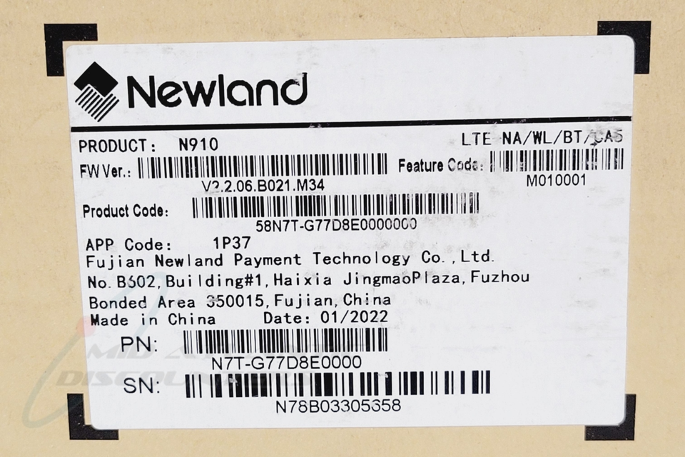 Newland N910 POS Terminal Card Reader with Integrated Printer ...