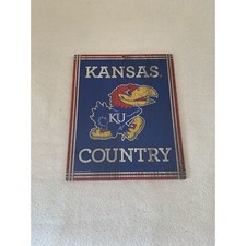 Kansas Country KU Indoor Wall Hanging Sign 13.5 x 11 inches New and Sealed