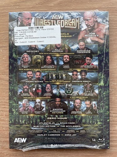 AEW Wrestledream 2024 Blu-ray. RARE! Sealed. Brand New. - Imagen 2 de 2