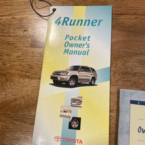 2000 Toyota 4Runner User Guide Warranty Info Scheduled Maintenance Pocket - Picture 3 of 14