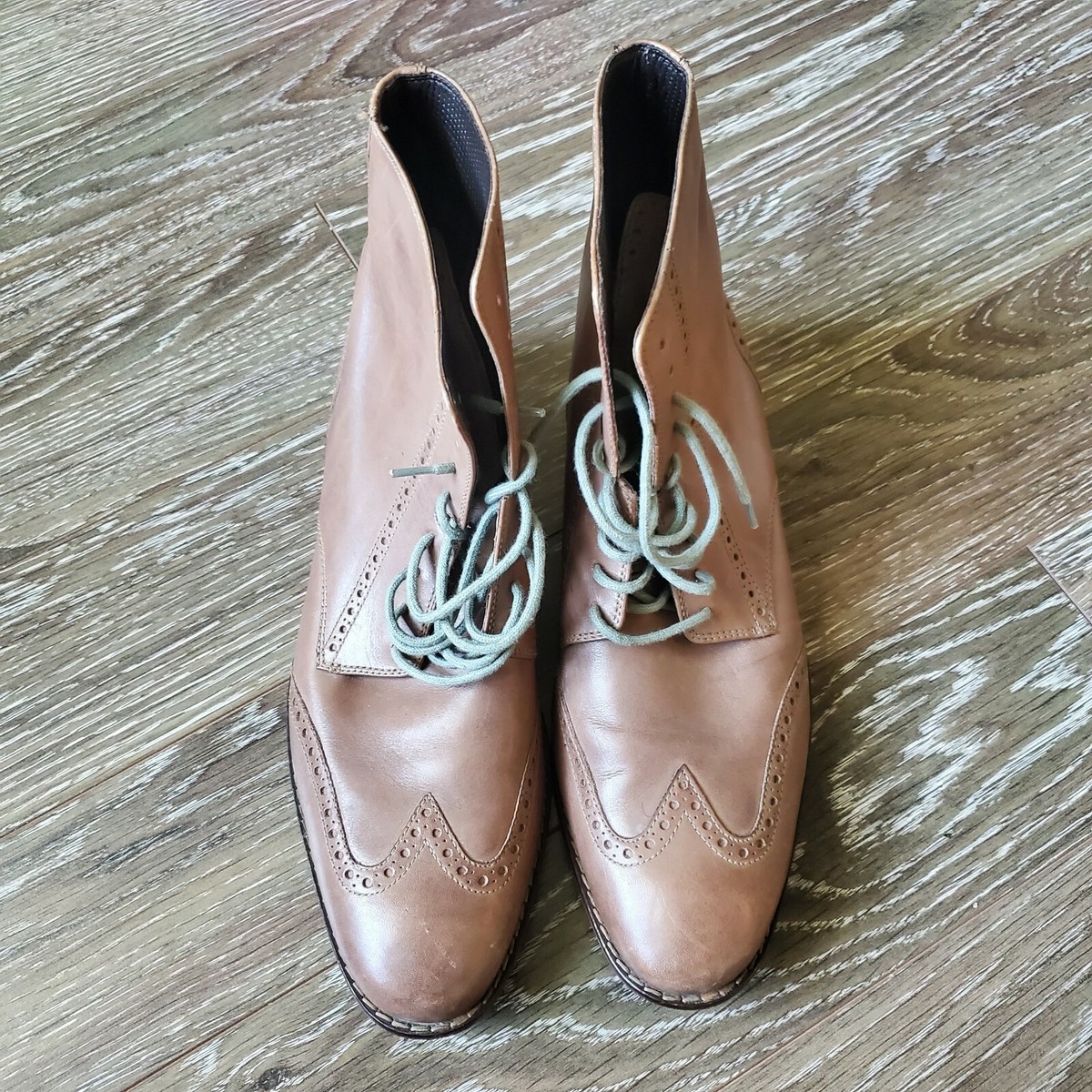 Cole Haan Air Taupe Brown Wingtip Dress Boots/Shoes Men's Size