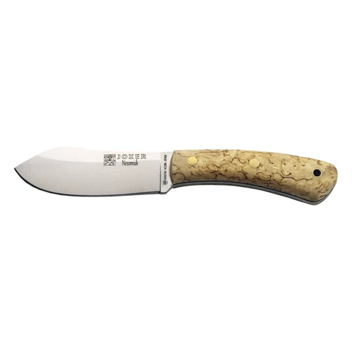 Joker "Nessmuk CL136 Hunting Knife, Birch Handle, 11cm/4.3in Sandvik 14C28N