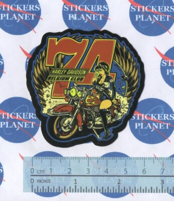 Autocollant Harley Davidson Vintage - Sticker Moto Tuning Italien