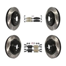 For Dodge Charger Front Rear Ceramic Pad Coated Drill Slot Disc Brake KDA-101560